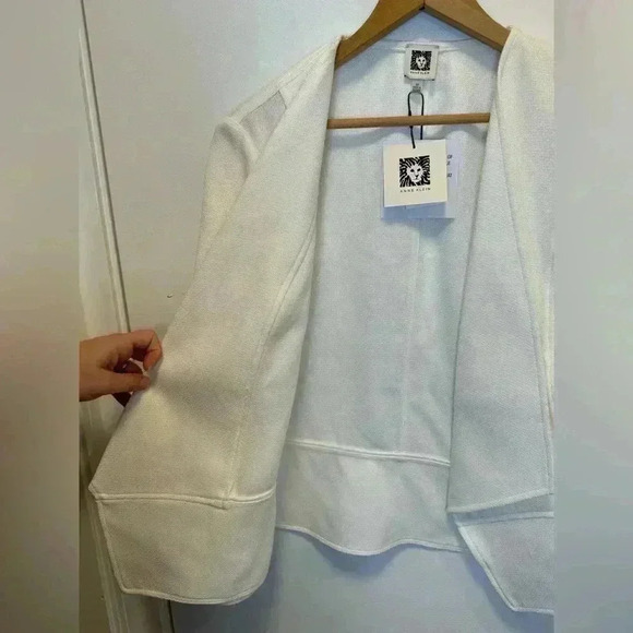 NWT Anne Klein women’s white open front dress jacket formal wear size medium - Picture 6 of 12
